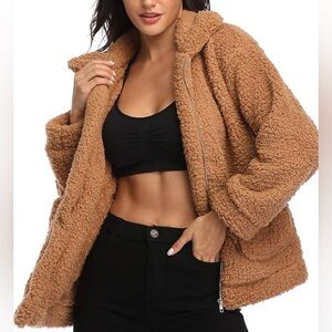 Ezigo | Full Zip Teddy Sherpa Jacket